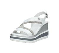 Keilsandalette NERO GIARDINI "Nero Giardini Sandalen Leder", Damen, Gr. 41, weiß, Leder, casual, Schuhe (30201547-41) weiß