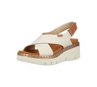 Pikolinos Keilsandalen in Leder Gomera für Frauen Farbe Blanco