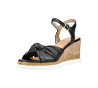 Keilsandalette REGARDE LE CIEL "Regarde Le Ciel Sandalen Leder", Damen, Gr. 38, schwarz, Leder, Schuhe (44760213-38) schwarz
