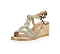 Keilsandalette REGARDE LE CIEL "Regarde Le Ciel Sandalen Leder/Textil", Damen, Gr. 41, gold, Leder, Textil, Schuhe (88514422-41) gold