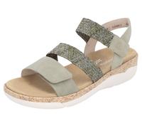 Keilsandalette REMONTE, Damen, Gr. 37, grün (salbei), Bast, Lederimitat, Schuhe, Riemchensandale, Bequemschuh, Sommerschuh mit Soft-Fußbett (13100510-37) salbei