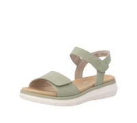 Keilsandalette REMONTE, Damen, Gr. 37, grün (salbei), Leder, unifarben, Basic, Schuhe, Sommerschuh, Sandalette mit zwei Klettverschlüssen (24657731-37) salbei