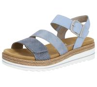 Keilsandalette REMONTE, Damen, Gr. 38, blau (hellblau), Lederimitat, Schuhe, Keilabsatz, Sommerschuh, Sandale in veganer Verarbeitung (27515345-38) hellblau