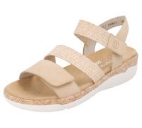 Keilsandalette REMONTE, Damen, Gr. 43, beige (natur), Bast, Lederimitat, Schuhe, Riemchensandale, Bequemschuh, Sommerschuh mit Soft-Fußbett (65201204-43) natur
