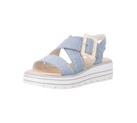 Keilsandalette REMONTE "Remonte Sandalen Leder", Damen, Gr. 39, aqua, Leder, Schuhe (34184542-39) aqua
