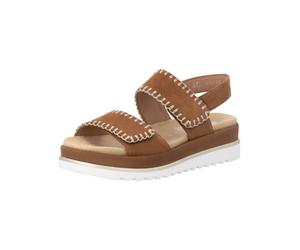 Keilsandalette REMONTE "Remonte Sandalen Leder", Damen, Gr. 39, braun, Leder, Schuhe (82635953-39) braun