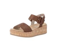 Keilsandalette REMONTE "Remonte Sandalen Lederimitat", Damen, Gr. 42, braun, Lederimitat, Schuhe (93925939-42) braun