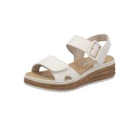 Keilsandalette RIEKER "Rieker Sandalen Lederimitat", Damen, Gr. 40, beige (creme), Lederimitat, Schuhe (71160145-40) creme