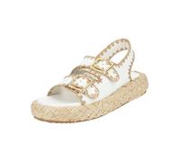 Keilsandalette STEVE MADDEN "STEVE MADDEN Sandalen Leder", Damen, Gr. 40, weiß, Leder, Schuhe (92296907-40) weiß