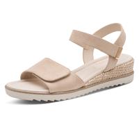 Keilsandalette TAMARIS, Damen, Gr. 36, rose, Textil, Veloursleder, unifarben, Schuhe, Riemchensandale, Sommerschuh in veganer Verarbeitung (61669057-36) rose