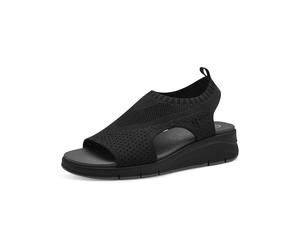 Keilsandalette TAMARIS "Tamaris Sandalen Textil", Damen, Gr. 38, schwarz, Textil, Schuhe (25291026-38) schwarz
