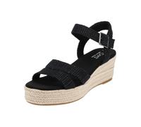 Keilsandalette TOMS "TOMS Sandalen Textil", Damen, Gr. 38,5, schwarz, Textil, Schuhe (95746031-38,5) schwarz