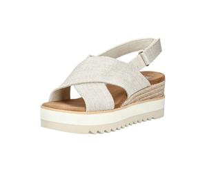 Keilsandalette TOMS "TOMS Sandalen Textil", Damen, Gr. 39, beige (natural), Textil, Schuhe (47611017-39) natural
