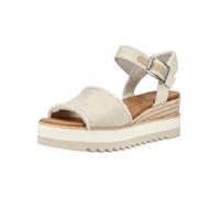 Keilsandalette TOMS "TOMS Sandalen Textil", Damen, Gr. 39, weiß, Textil, Schuhe (66156321-39) weiß