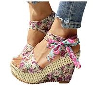 Keilsandaletten Damen Plateau Sommer Sommerschuhe Sandalen Sandale Keilabsatz Wedges Weisse Espadrilles Trendige Sale Keilsandalen Schuhe 39 Keilpumps Weiß Frauen Sandaletten-Schwarz