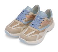 Keilsneaker ARA "BOSTON", Damen, Gr. 40, hellbeige, pastellfarben, Glattleder, Lederimitat, Textil, Schuhe, Freizeitschuh, Halbschuh, Schnürer mit Logoprägung, Weite H (90284736-40) hellbeige, pastell
