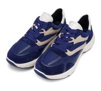 Keilsneaker ARA "BOSTON", Damen, Gr. 41, dunkelblau, creme, weiß, Glattleder, Textil, Veloursleder, Schuhe, Freizeitschuh, Halbschuh, Schnürer mit Logoprägung, Weite H (13377662-41) dunkelblau, creme,