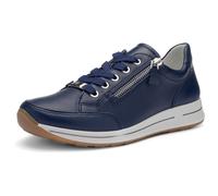 Keilsneaker ARA "OSAKA", Damen, Gr. 6 (39), dunkelblau, Glattleder, unifarben, Schuhe, Freizeitschuh, Halbschuh, Schnürer in Komfortweite H (=sehr weit) (48321154-6) dunkelblau