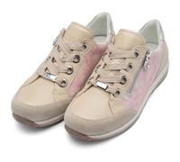 Keilsneaker ARA "OSAKA", Damen, Gr. 7 (41), rosa kombiniert, Glattleder, Veloursleder, Schuhe, Freizeitschuh, Halbschuh, Schnürer in Komfortweite H (= sehr weit) (21855249-7) rosa kombiniert