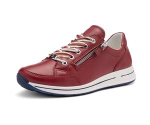 Keilsneaker ARA "OSAKA", Damen, Gr. 8 (42), cognac, Glattleder, unifarben, Schuhe, Freizeitschuh, Halbschuh, Schnürer in Komfortweite H (=sehr weit) (89907502-8) cognac