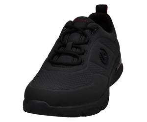 Keilsneaker BUGATTI, Herren, Gr. 40, schwarz, Lederimitat, unifarben, Schuhe, Freizeitschuh, Halbschuh, Schnürschuh mit seitlichem Logo-Icon (93674764-40) schwarz