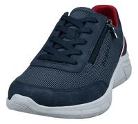 Keilsneaker BUGATTI, Herren, Gr. 42, blau, Lederimitat, Textil, Schuhe, Freizeitschuh, Halbschuh, Schnürschuh mit Außenreißverschluss (59056168-42) blau