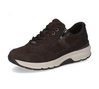 Keilsneaker CAPRICE, Damen, Gr. 37, braun (dunkelbraun), Leder, Schuhe, Freizeitschuh, Halbschuh, Schnürer mit Glitzerdetails (91356746-37) dunkelbraun