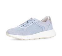 Keilsneaker GABOR, Damen, Gr. 39, hellblau, Leder, Textil, Schuhe, Freizeitschuh, Halbschuh, Schnürschuh, Kontrastbesatz an der Ferse (15983748-39) hellblau