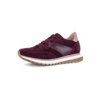 Keilsneaker GABOR, Damen, Gr. 39, schwarz-weiß (dunkelrot, rosé), Leder, Veloursleder, Reptilienprägung, Schuhe, Freizeitschuh, Halbschuh, Kontrastbesatz, Komfortweite H (= sehr weit) (34775114-39) du