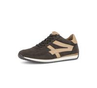 Keilsneaker GABOR, Damen, Gr. 40, braun (mocca, sand), Nappaleder, Veloursleder, Schuhe, Schnürer, Halbschuh in Komfortweite H (= sehr weit) (11506829-40) mocca, sand