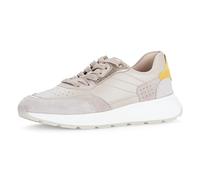Keilsneaker GABOR, Damen, Gr. 42, sand kombiniert, Nappaleder, Veloursleder, Schuhe, Freizeitschuh, Halbschuh, Schnürschuh mit Kontrastbesätzen (63178657-42) sand kombiniert
