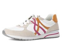 Gabor Damen Low-Top Sneaker, Frauen Halbschuhe,straßenschuhe,Strassenschuhe,Sportschuhe,Freizeitschuhe,Weiss/steam/pink k.,37 EU / 4 UK