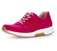 Keilsneaker GABOR ROLLINGSOFT, Damen, Gr. 37, pink (fuchsia), Textil, Ziegenveloursleder, Schuhe Sneaker Sneaker low, Freizeitschuh, Halbschuh, Schnürschuh mit herausnehmbarer Innensohle (84251229-37)