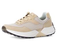 Keilsneaker GABOR ROLLINGSOFT, Damen, Gr. 38, beige, Textil, Ziegenveloursleder, unifarben, sportlich, Schuhe Sneaker, Freizeitschuh, Halbschuh, Schnürschuh mit OPTIFIT-Fußbett (34812169-38) beige