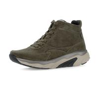 Keilsneaker GABOR ROLLINGSOFT, Damen, Gr. 39, oliv, Kalbsleder, Veloursleder, Schuhe, Schnürboots, High Top-Sneaker, Komfortschuh, gepolsterter Schaftrand (54408968-39) oliv