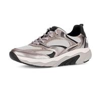 Keilsneaker GABOR ROLLINGSOFT, Damen, Gr. 41, rosa (roségoldfarben, schwarz), Kalbsleder, Textil, metallic, Schuhe, Freizeitschuh, Halbschuh, Schnürschuh mit herausnehmbarem Fußbett (49665740-41) rosé