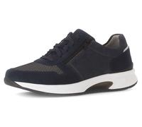 Keilsneaker GABOR ROLLINGSOFT, Herren, Gr. 10,5 (45), blau (dunkelblau), Mesh, Veloursleder, Schuhe, Freizeitschuh, Halbschuh, Schnürer mit Außenreißverschluss, G-Weite (53805159-10,5) dunkelblau
