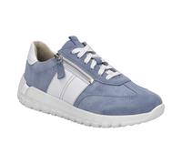 Keilsneaker JOSEF SEIBEL "Gabby 01", Damen, Gr. 41, blau (slate blau), Leder, kontrastfarbene Details, Schuhe, Freizeitschuh, Halbschuh, Schnürschuh in H-Weite (=sehr weit) (16025949-41) slate blau
