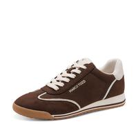Keilsneaker MARCO TOZZI, Damen, Gr. 37, braun, Lederimitat, Nubuklederimitat, unifarben mit Farbeinsatz, Schuhe, Freizeitschuh, Halbschuh, Schnürschuh mit Feel Me-Ausstattung (44818937-37) braun