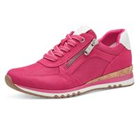 Keilsneaker MARCO TOZZI, Damen, Gr. 37, pink, Lederimitat, Textil, Veloursleder, Schuhe, Freizeitschuh, Halbschuh, Schnürschuh in veganer Verarbeitung (22197826-37) pink