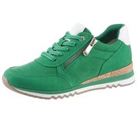 Keilsneaker MARCO TOZZI, Damen, Gr. 38, grün, Lederimitat, Textil, Veloursleder, unifarben mit Farbeinsatz, Schuhe, Freizeitschuh, Halbschuh, Schnürschuh in veganer Verarbeitung (95276250-38) grün