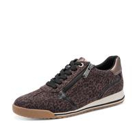 Keilsneaker MARCO TOZZI, Damen, Gr. 39, grau (leo, taupe), Lederimitat, Textil, Schuhe, Freizeitschuh, Schnürschuh mit angesagtem Animal-Prints (84356202-39) leo, taupe