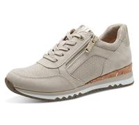Keilsneaker MARCO TOZZI, Damen, Gr. 40, Textil, beige (hellbeige), Lederimitat, Textil, Veloursleder, Schuhe, Freizeitschuh, Halbschuh, Schnürschuh mit Außenreißverschluss (44748526-40) hellbeige