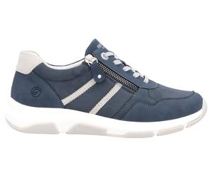Keilsneaker REMONTE, Damen, Gr. 39, blau (jeansblau, hellgrau), Lederimitat, Textil, Schuhe, Freizeitschuh, Halbschuh, Schnürschuh in veganer Verarbeitung (47171064-39) jeansblau, hellgrau