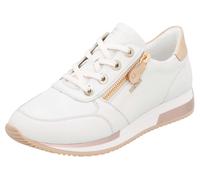 Keilsneaker REMONTE, Damen, Gr. 40, bunt (sanftes weiß, natur), Leder, kontrastfarbene Details, Schuhe Sneaker, Freizeitschuh, Halbschuh, Schnürschuh in schmaler Form (22730642-40) sanftes weiß, natur