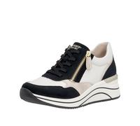 Remonte Keilsneaker D0T01-03 Damen Lederimitat vegan muschel/schwarz Gr. 40