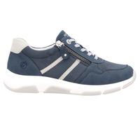 Keilsneaker REMONTE, Damen, Gr. 45, blau (jeansblau, hellgrau), Lederimitat, Textil, Schuhe, Freizeitschuh, Halbschuh, Schnürschuh in veganer Verarbeitung (47171064-45) jeansblau, hellgrau