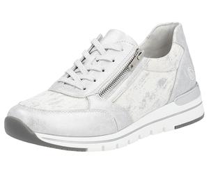 Keilsneaker REMONTE, Damen, Gr. 45, silber (silberfarben, ice), Lederimitat, Textil, Schuhe, mit seitlichem Reißverschluss, Freizeitschuh, Halbschuh, Schnürschuh (40343269-45) silberfarben, ice