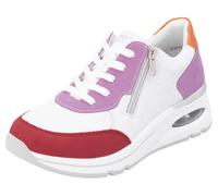 Keilsneaker REMONTE "Elisabeth Hurley-Collection", Damen, Gr. 38, bunt (weiß multi), Leder, Lederimitat, kontrastfarbene Details, Schuhe, Freizeitschuh, Halbschuh, Schnürer mit herausnehmbarer Soft-Ei