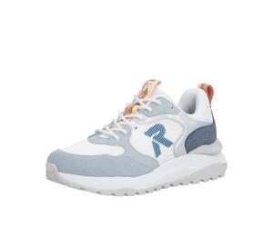 Keilsneaker RIEKER SPORT, Damen, Gr. 40, weiß, hellblau, Synthetik, Textil, Veloursleder, Schuhe, Schnürschuh, Freizeitsneaker, Halbschuh mit gepolstertem Schaftrand (22603139-40) weiß, hellblau